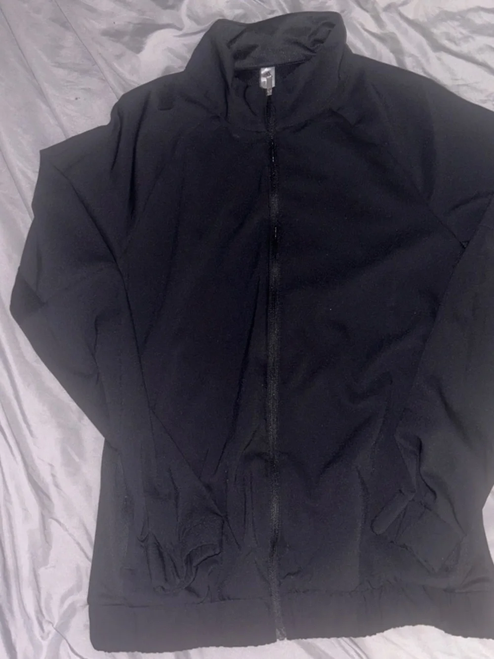 Adidas  Black Full-Zip Jacket - Lightweight Casual Layer